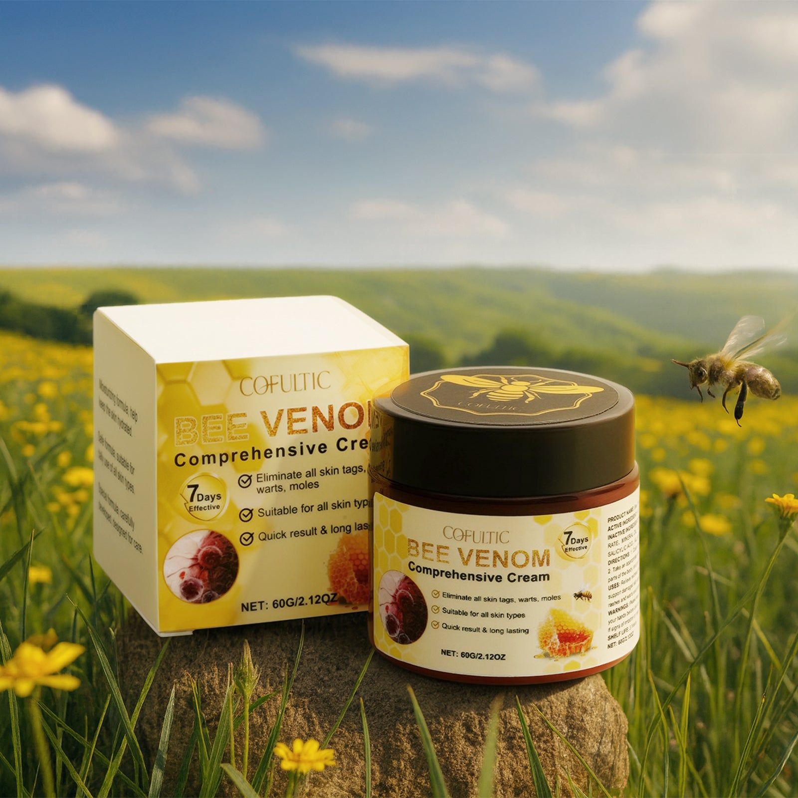 Cofutic Bee Venom Skin Care Cream | Hydrating Anti-Ageing Body Cream 60g