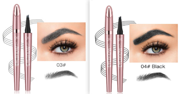 Waterproof Four-Fork Liquid Eyebrow Pencil | Long-Lasting Natural Brow Filler