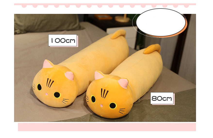 Cartoon Cat Plush Toy – Stuffed Animal Pillow Cushion (4 Colors, 5 Sizes)