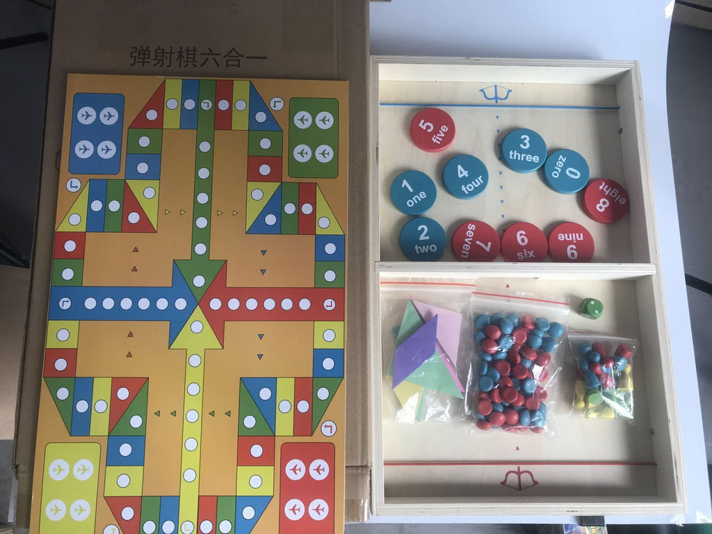 Wooden Chess & Board Game Set | Parent-Child Interactive Educational Toy