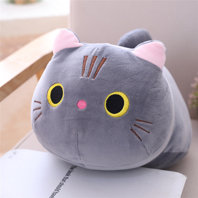 Cartoon Cat Plush Toy – Stuffed Animal Pillow Cushion (4 Colors, 5 Sizes)