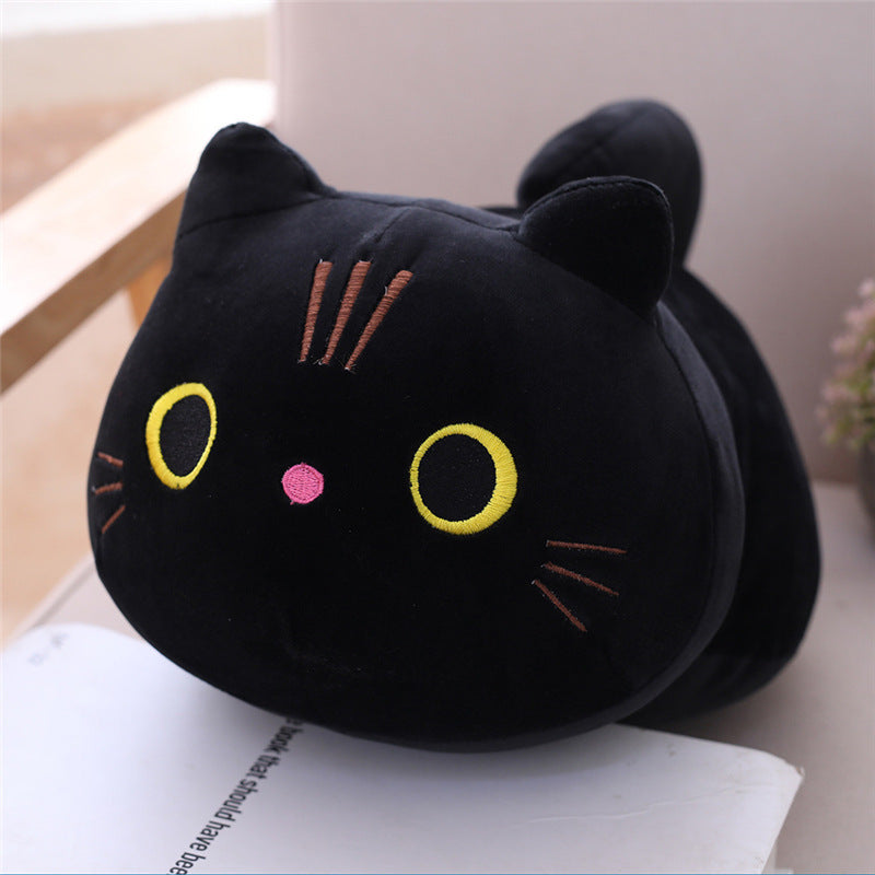 Cartoon Cat Plush Toy – Stuffed Animal Pillow Cushion (4 Colors, 5 Sizes)