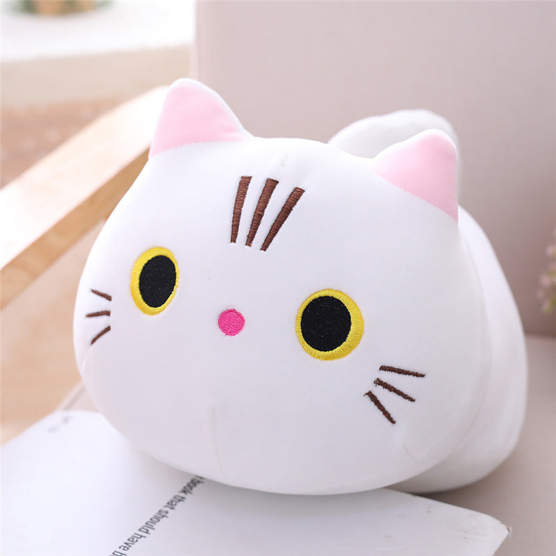 Cartoon Cat Plush Toy – Stuffed Animal Pillow Cushion (4 Colors, 5 Sizes)