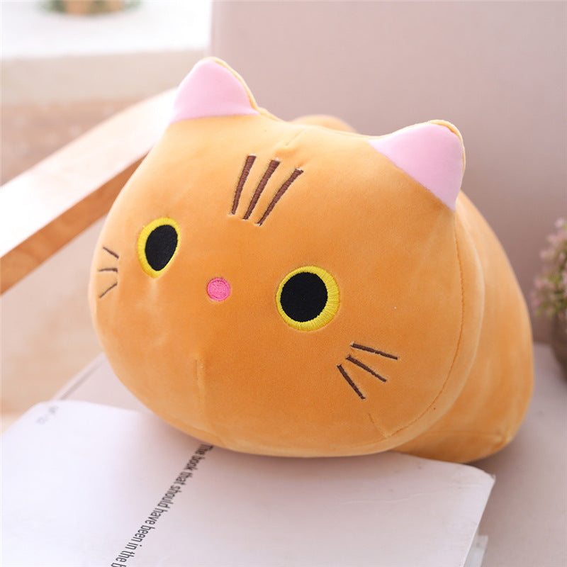 Cartoon Cat Plush Toy – Stuffed Animal Pillow Cushion (4 Colors, 5 Sizes)