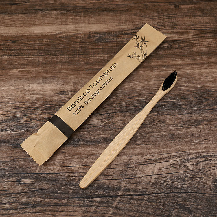 Natural Bamboo Toothbrush Set | Eco-Friendly Soft Charcoal Bristles