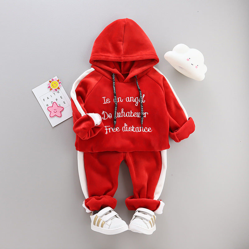 Kids Hooded Sports Tracksuit | Cotton 2-Piece Set for Boys & Girls