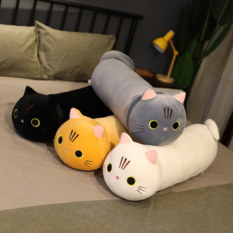Cartoon Cat Plush Toy – Stuffed Animal Pillow Cushion (4 Colors, 5 Sizes)