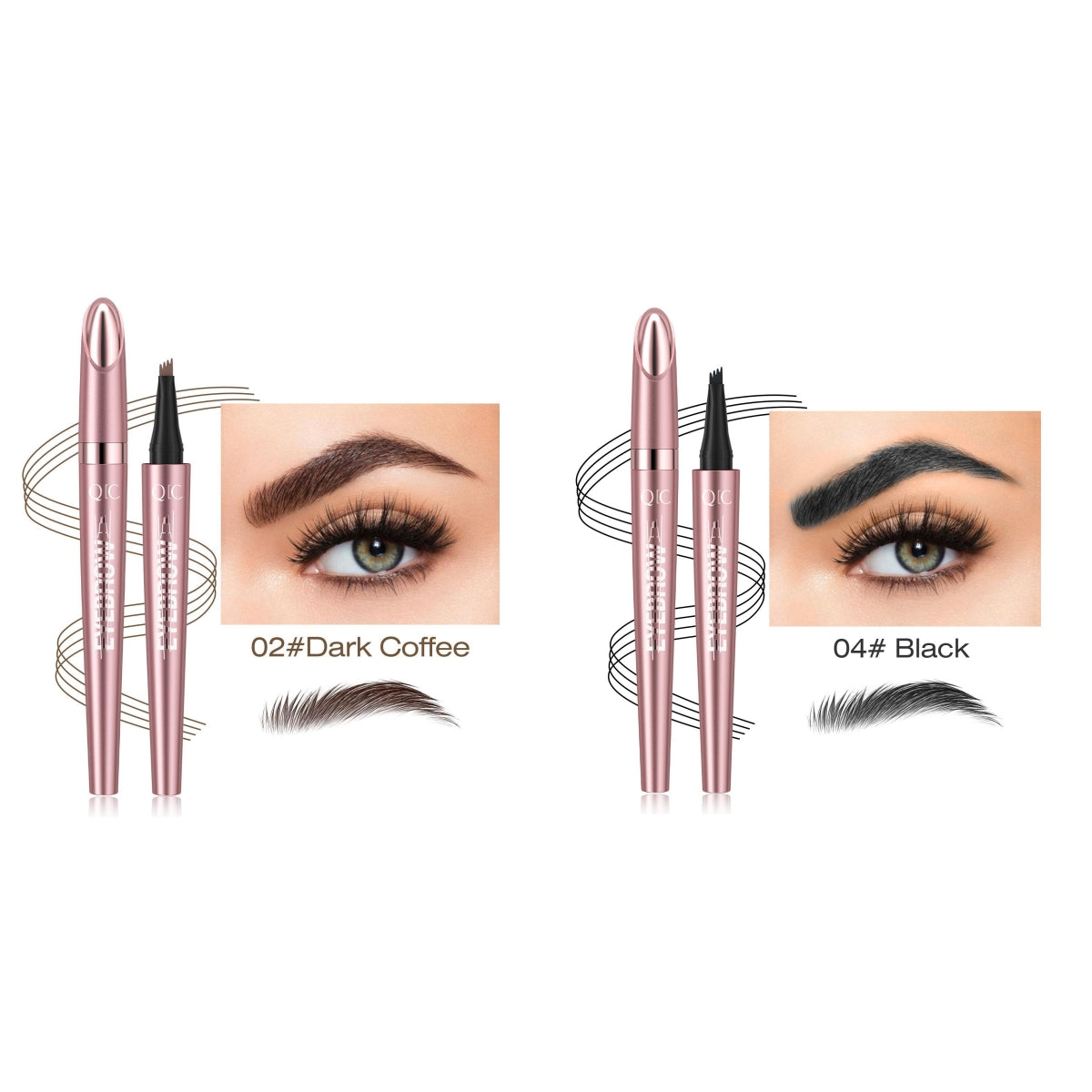 Waterproof Four-Fork Liquid Eyebrow Pencil | Long-Lasting Natural Brow Filler