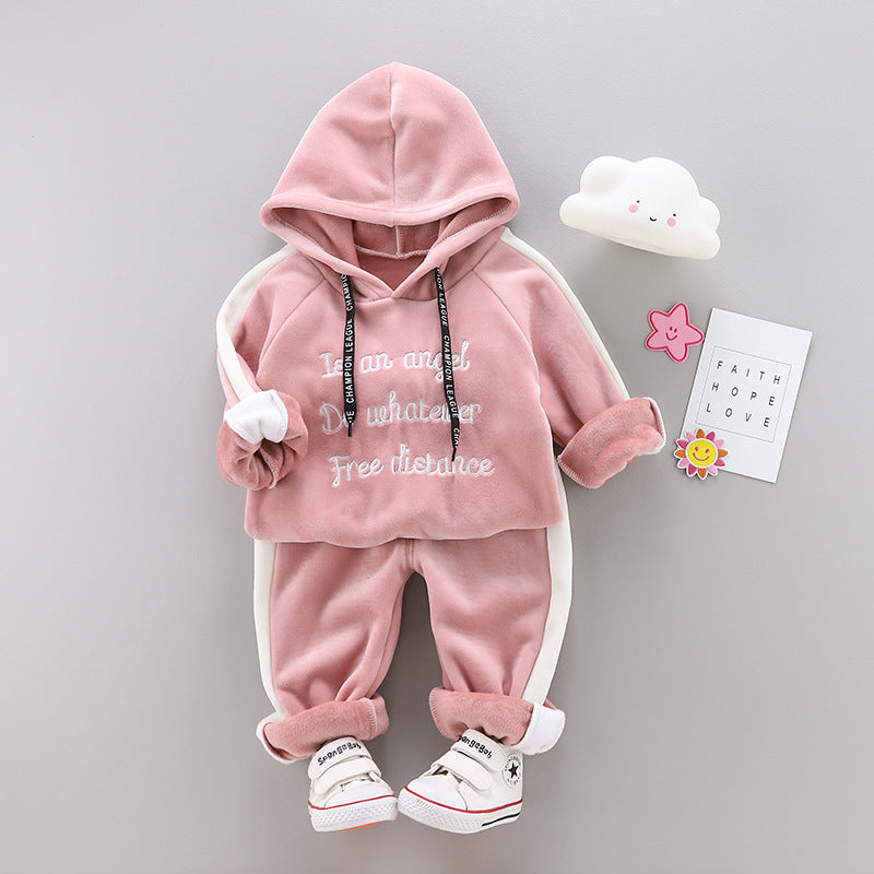 Kids Hooded Sports Tracksuit | Cotton 2-Piece Set for Boys & Girls