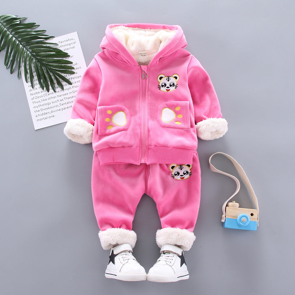 Kids Hooded Sports Tracksuit | Cotton 2-Piece Set for Boys & Girls