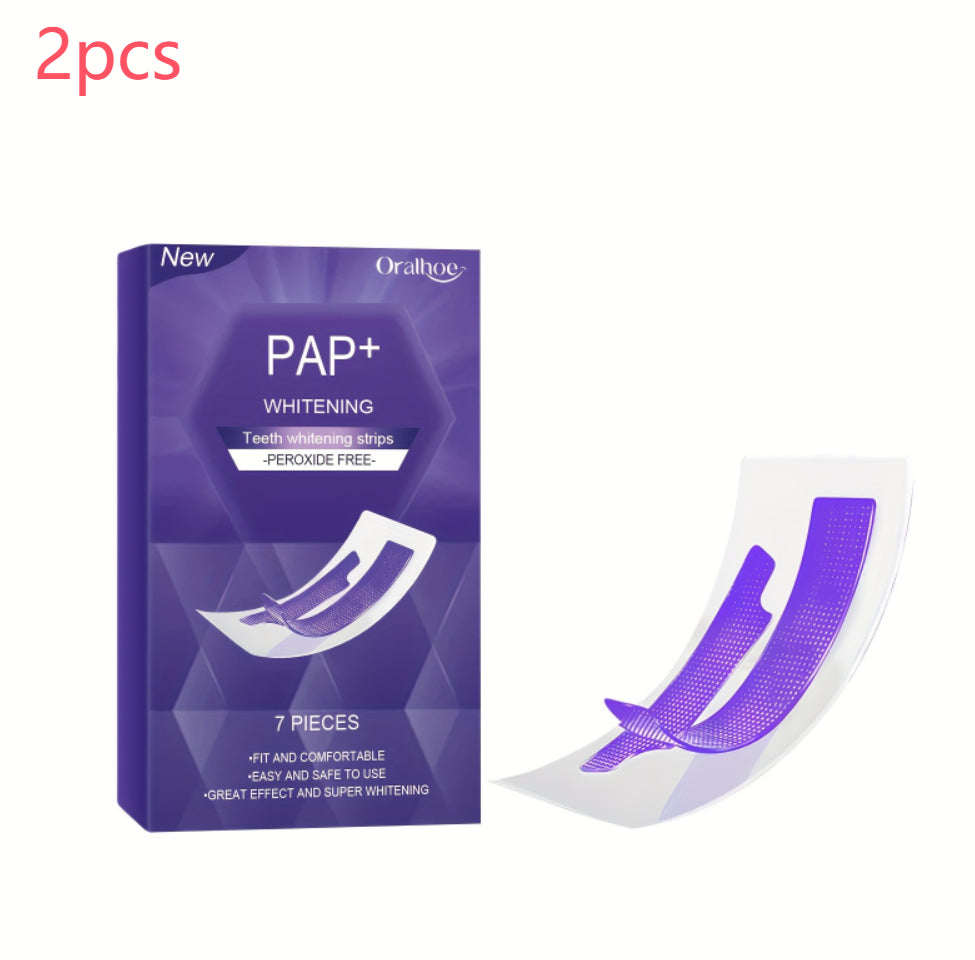 Purple Whitening Teeth Strips | Dry-Application No-Mess Teeth Whitener