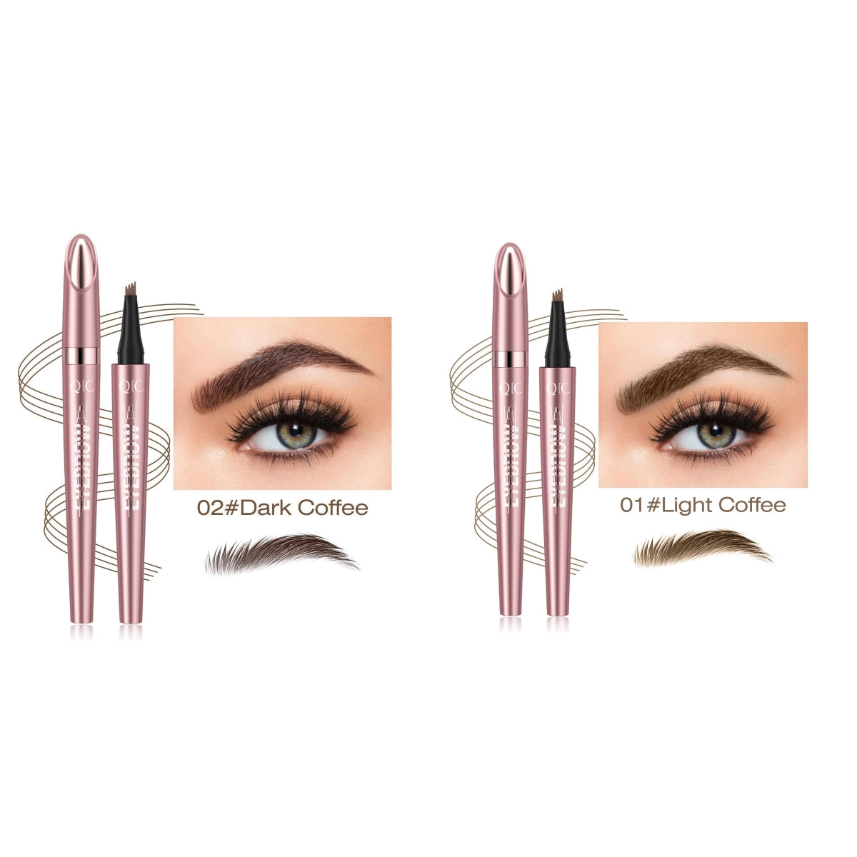 Waterproof Four-Fork Liquid Eyebrow Pencil | Long-Lasting Natural Brow Filler