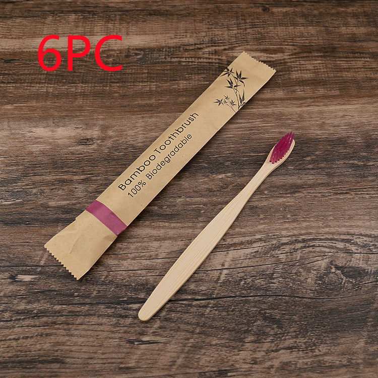 Natural Bamboo Toothbrush Set | Eco-Friendly Soft Charcoal Bristles