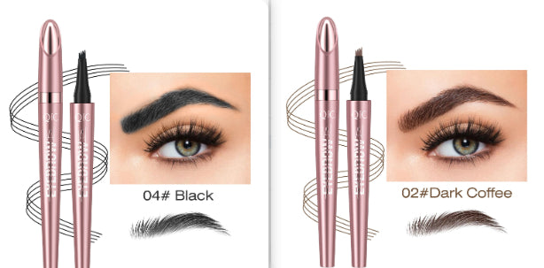 Waterproof Four-Fork Liquid Eyebrow Pencil | Long-Lasting Natural Brow Filler