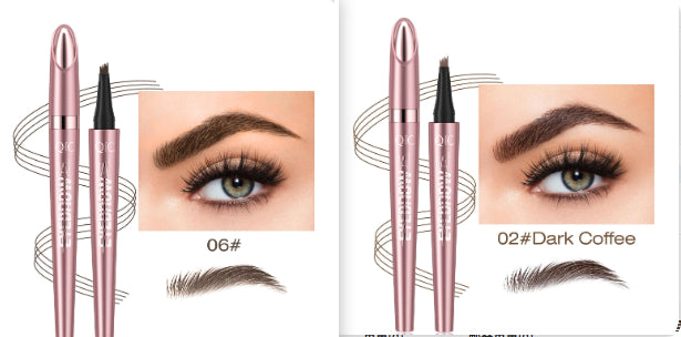 Waterproof Four-Fork Liquid Eyebrow Pencil | Long-Lasting Natural Brow Filler