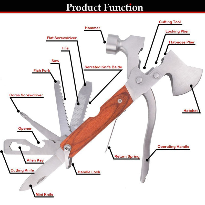 11-in-1 Multi-Purpose Outdoor Camping Pliers Tool