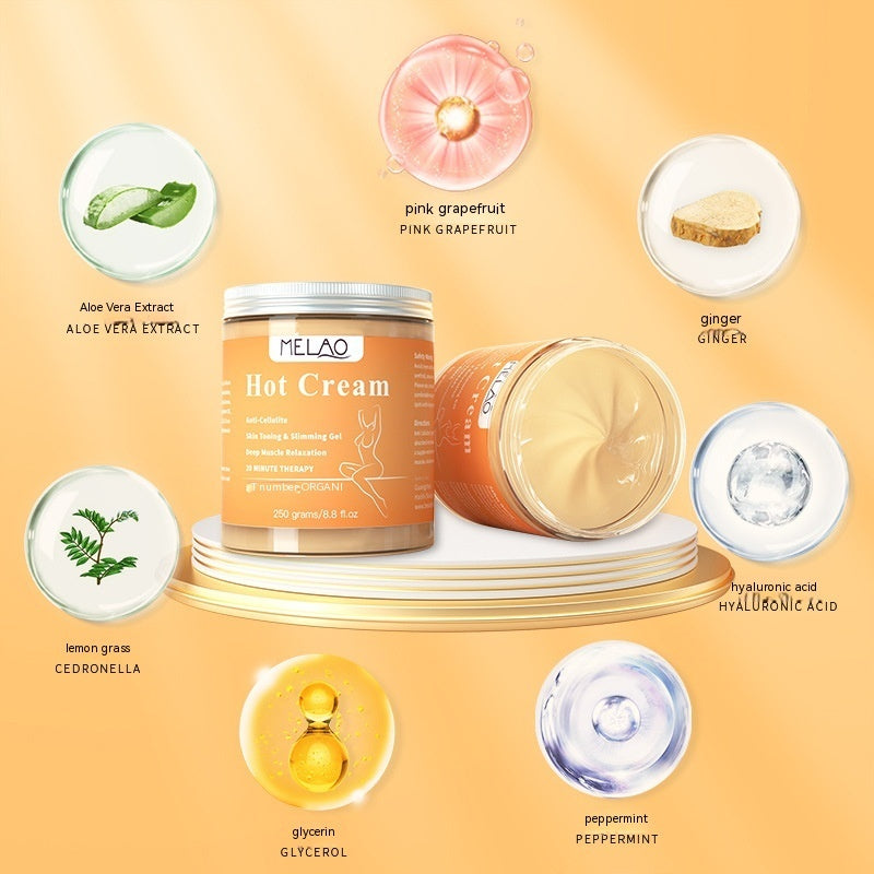 Fat Burner Anti-Cellulite Hot Cream | Slimming Body Gel with Natural Ingredients