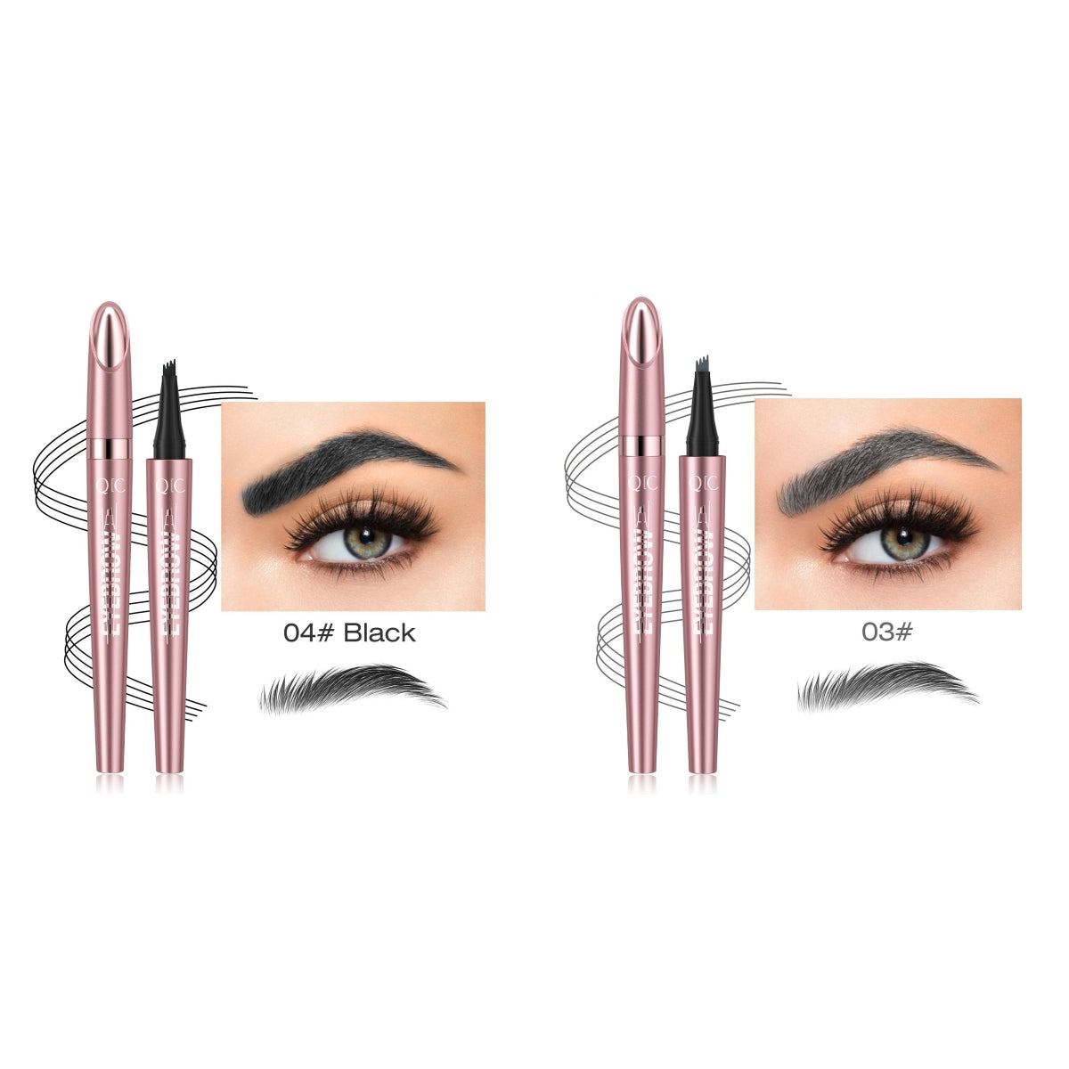 Waterproof Four-Fork Liquid Eyebrow Pencil | Long-Lasting Natural Brow Filler