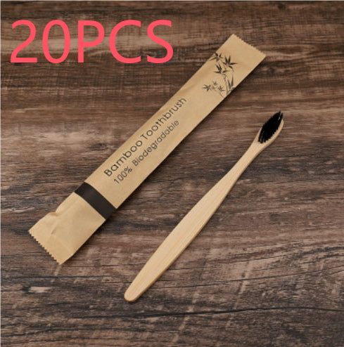 Natural Bamboo Toothbrush Set | Eco-Friendly Soft Charcoal Bristles