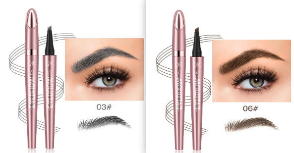 Waterproof Four-Fork Liquid Eyebrow Pencil | Long-Lasting Natural Brow Filler