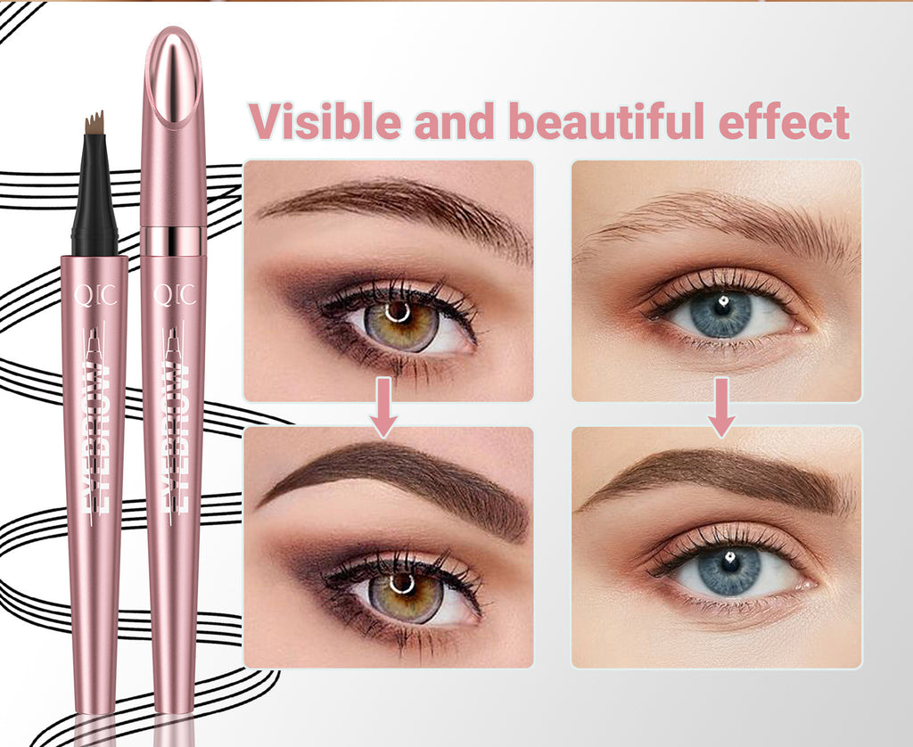 Waterproof Four-Fork Liquid Eyebrow Pencil | Long-Lasting Natural Brow Filler
