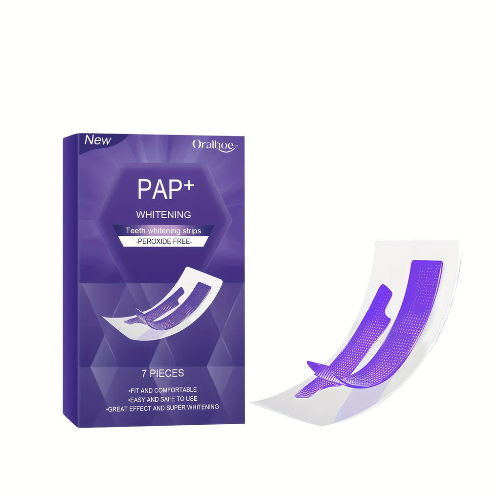Purple Whitening Teeth Strips | Dry-Application No-Mess Teeth Whitener