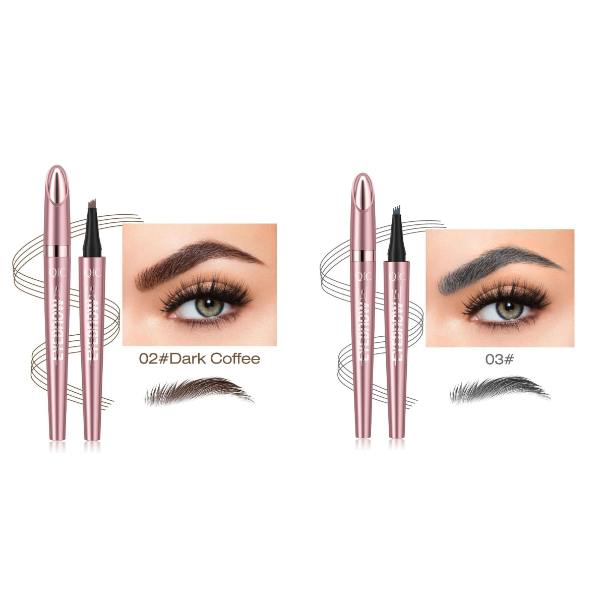 Waterproof Four-Fork Liquid Eyebrow Pencil | Long-Lasting Natural Brow Filler