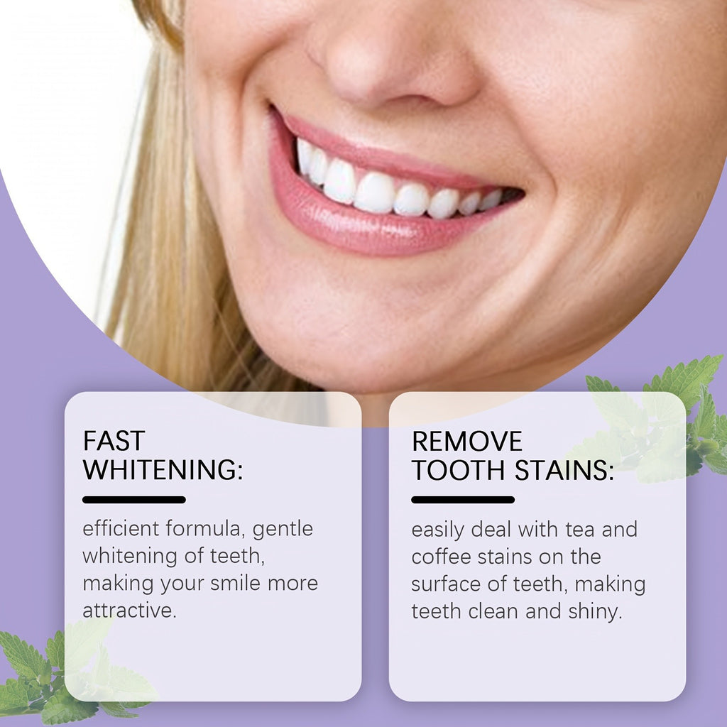 Purple Whitening Teeth Strips | Dry-Application No-Mess Teeth Whitener