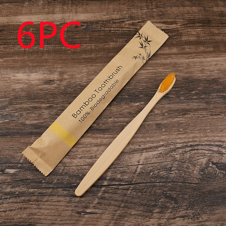 Natural Bamboo Toothbrush Set | Eco-Friendly Soft Charcoal Bristles