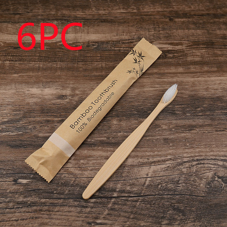 Natural Bamboo Toothbrush Set | Eco-Friendly Soft Charcoal Bristles