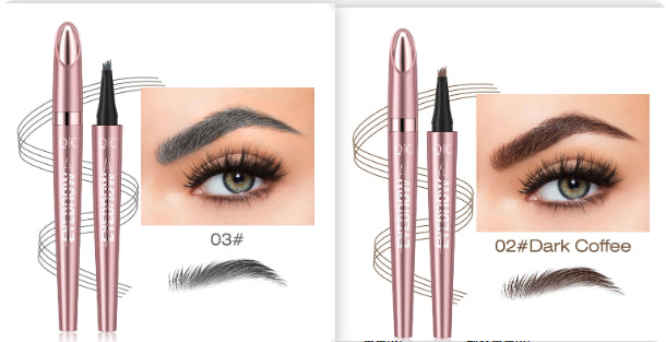 Waterproof Four-Fork Liquid Eyebrow Pencil | Long-Lasting Natural Brow Filler