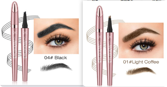Waterproof Four-Fork Liquid Eyebrow Pencil | Long-Lasting Natural Brow Filler
