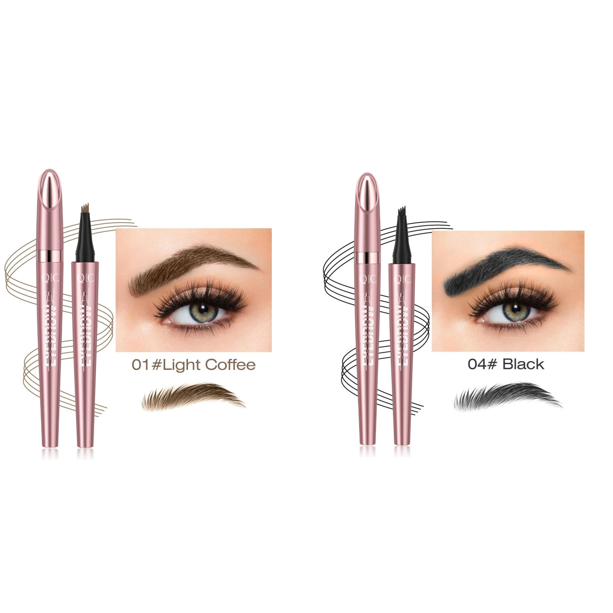 Waterproof Four-Fork Liquid Eyebrow Pencil | Long-Lasting Natural Brow Filler