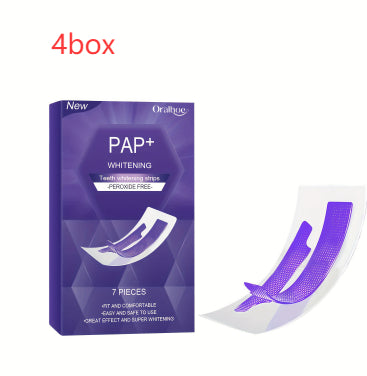 Purple Whitening Teeth Strips | Dry-Application No-Mess Teeth Whitener