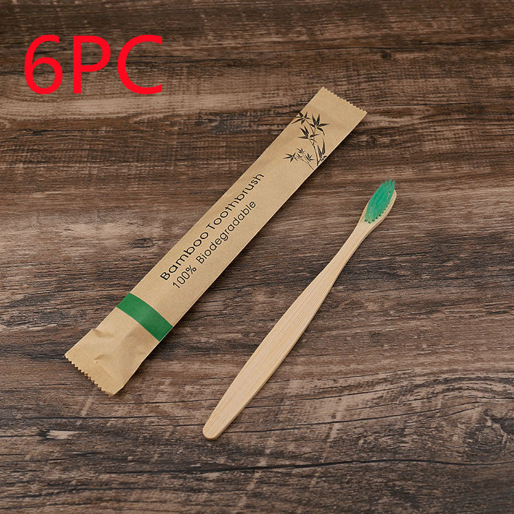 Natural Bamboo Toothbrush Set | Eco-Friendly Soft Charcoal Bristles