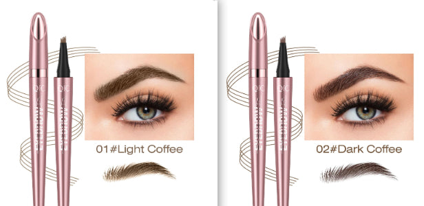 Waterproof Four-Fork Liquid Eyebrow Pencil | Long-Lasting Natural Brow Filler