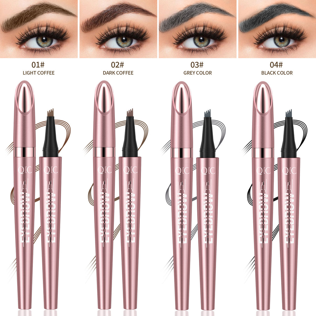 Waterproof Four-Fork Liquid Eyebrow Pencil | Long-Lasting Natural Brow Filler