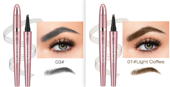 Waterproof Four-Fork Liquid Eyebrow Pencil | Long-Lasting Natural Brow Filler