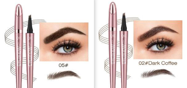 Waterproof Four-Fork Liquid Eyebrow Pencil | Long-Lasting Natural Brow Filler