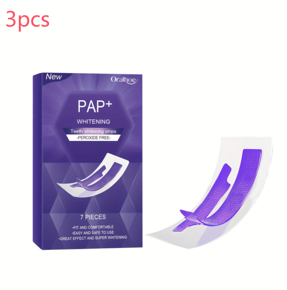 Purple Whitening Teeth Strips | Dry-Application No-Mess Teeth Whitener