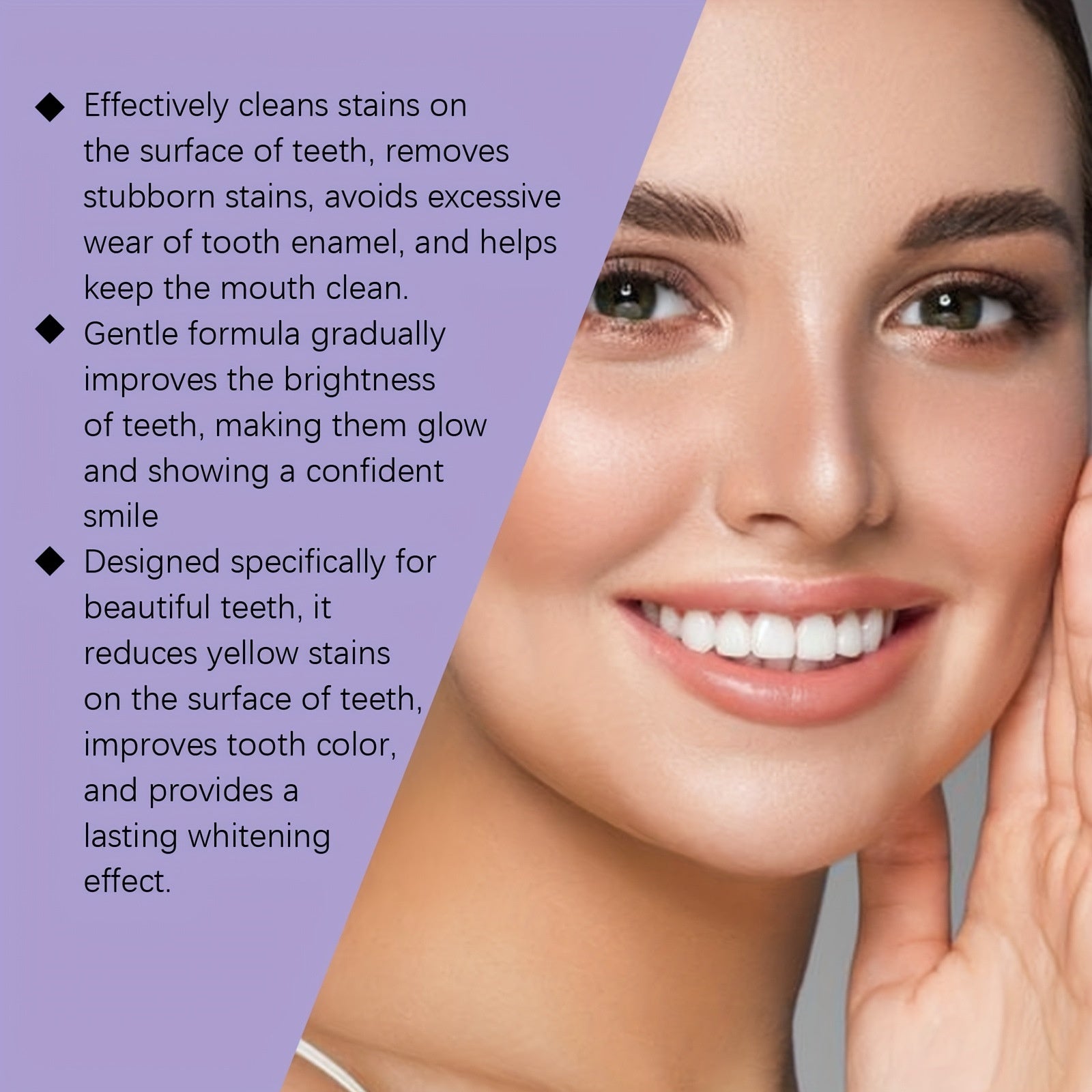 Purple Whitening Teeth Strips | Dry-Application No-Mess Teeth Whitener