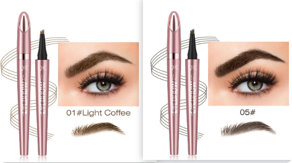 Waterproof Four-Fork Liquid Eyebrow Pencil | Long-Lasting Natural Brow Filler